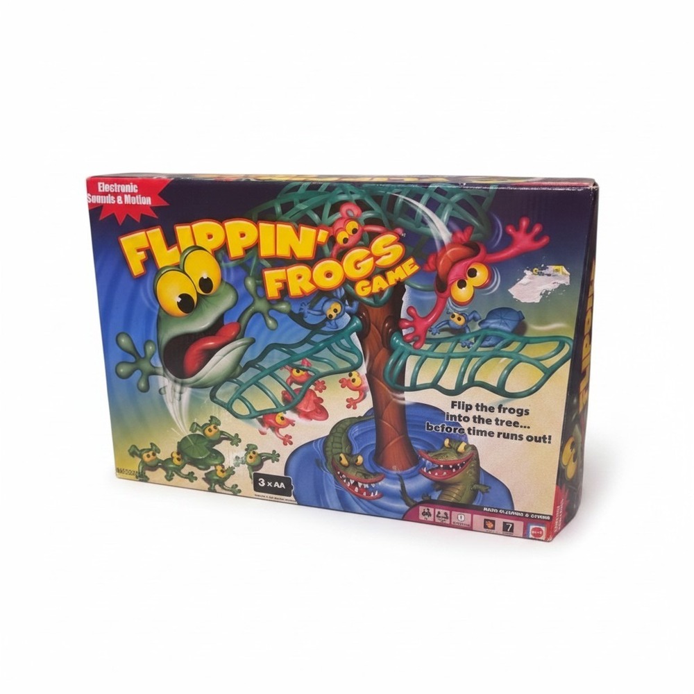 Mattel Flippin Frogs Game Electronic Skill Action Board Game K6498 Complete 2006